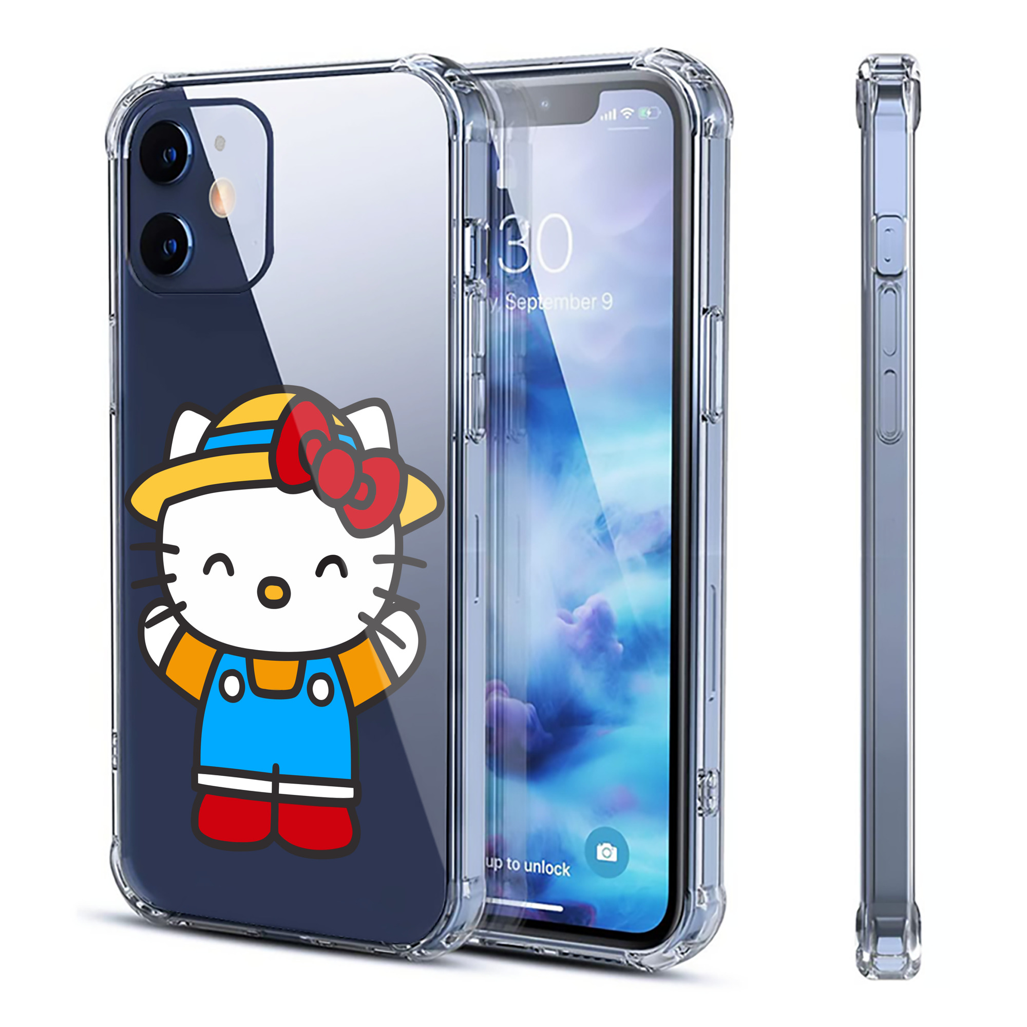 （画像用） Hello Kitty ハローキティ 【iPhone 12シリーズ対応】透明スマホケース（クリアソフトケース）